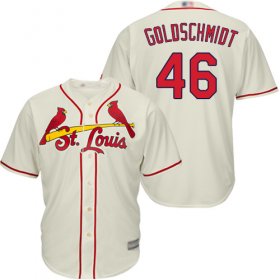 Wholesale Cheap Cardinals #46 Paul Goldschmidt Cream Cool Base Stitched Youth MLB Jersey