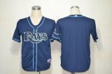 Wholesale Cheap Rays Blank Dark Blue Cool Base Stitched MLB Jersey