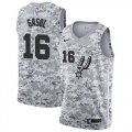 Wholesale Cheap Men's Nike San Antonio Spurs #16 Pau Gasol White Camo Basketball Swingman Earned Edition Jersey