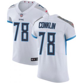 Wholesale Cheap Nike Titans #78 Jack Conklin White Men\'s Stitched NFL Vapor Untouchable Elite Jersey