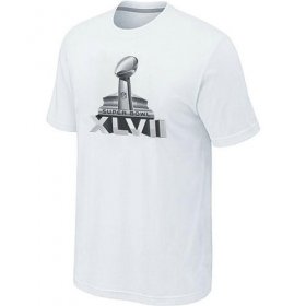 Wholesale Cheap NFL Super Bowl XLVII Logo T-Shirt White