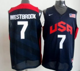 Wholesale Cheap 2012 Olympics Team USA #7 Russell Westbrook Revolution 30 Swingman Blue Jersey