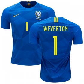 Wholesale Cheap Brazil #1 Weverton Away Soccer Country Jersey