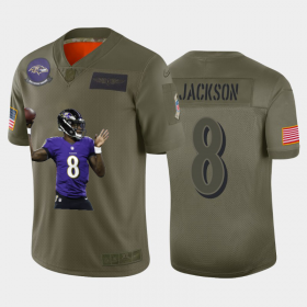 Cheap Baltimore Ravens #8 Lamar Jackson Nike Team Hero 7 Vapor Limited NFL Jersey Camo