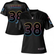 Wholesale Cheap Nike Colts #38 T.J. Carrie Black Women's NFL Fashion Game Jersey