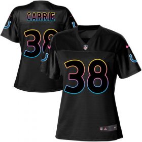 Wholesale Cheap Nike Colts #38 T.J. Carrie Black Women\'s NFL Fashion Game Jersey