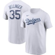 Wholesale Cheap Los Angeles Dodgers #35 Cody Bellinger Nike Name & Number T-Shirt White