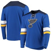 Wholesale Cheap St. Louis Blues adidas Platinum Long Sleeve Jersey T-Shirt Blue