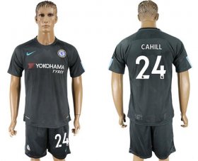 Wholesale Cheap Chelsea #24 Cahill Black Soccer Club Jersey