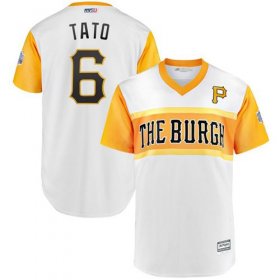 Wholesale Cheap Pirates #6 Starling Marte White \"Tato\" 2019 Little League Classic Stitched MLB Jersey