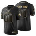 Wholesale Cheap Seattle Seahawks Custom Men's Nike Black Golden Limited NFL 100 Jersey