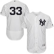Wholesale Cheap Yankees #33 Greg Bird White Strip Flexbase Authentic Collection Stitched MLB Jersey
