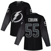 Cheap Adidas Lightning #55 Braydon Coburn Black Alternate Authentic Stitched NHL Jersey