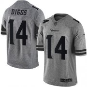 Wholesale Cheap Nike Vikings #14 Stefon Diggs Gray Men's Stitched NFL Limited Gridiron Gray Jersey