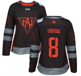 Wholesale Cheap Team North America #8 Jacob Trouba Black 2016 World Cup Women\'s Stitched NHL Jersey