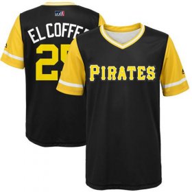 Wholesale Cheap Pirates #25 Gregory Polanco Black \"El Coffee\" Players Weekend Authentic Stitched MLB Jersey