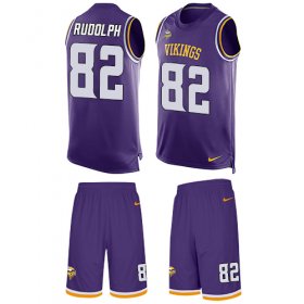 Wholesale Cheap Nike Vikings #82 Kyle Rudolph Purple Team Color Men\'s Stitched NFL Limited Tank Top Suit Jersey