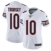 Wholesale Cheap Nike Bears #10 Mitchell Trubisky White Women's Stitched NFL Vapor Untouchable Limited Jersey
