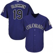 Wholesale Cheap Rockies #19 Charlie Blackmon Purple New Cool Base Stitched MLB Jersey