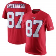 Wholesale Cheap New England Patriots #87 Rob Gronkowski Nike Player Pride Name & Number T-Shirt Red