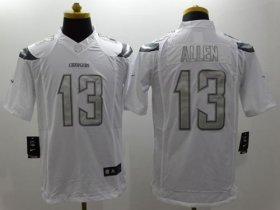 Wholesale Cheap Nike Chargers #13 Keenan Allen White Men\'s Stitched NFL Limited Platinum Jersey