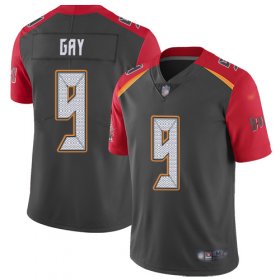 Wholesale Cheap Nike Buccaneers #9 Matt Gay Gray Men\'s Stitched NFL Limited Inverted Legend Jersey