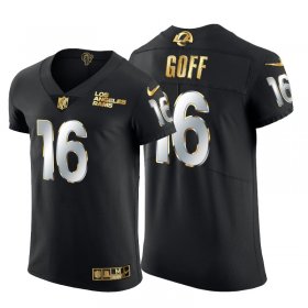 Wholesale Cheap Los Angeles Rams #16 Jared Goff Men\'s Nike Black Edition Vapor Untouchable Elite NFL Jersey