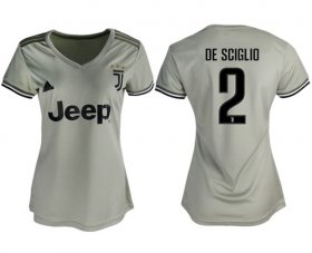 Wholesale Cheap Women\'s Juventus #2 De Sciglio Away Soccer Club Jersey