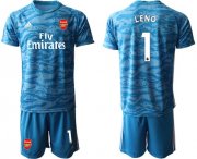 Wholesale Cheap Arsenal #1 Leno Light Blue Goalkeeper Soccer Club Jersey
