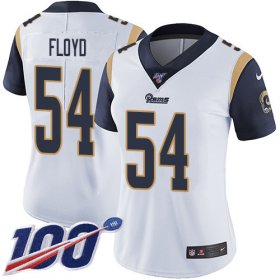 Wholesale Cheap Nike Rams #54 Leonard Floyd White Women\'s Stitched NFL 100th Season Vapor Untouchable Limited Jersey