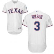 Wholesale Cheap Rangers #3 Russell Wilson White Flexbase Authentic Collection Stitched MLB Jersey
