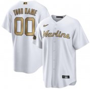 Wholesale Cheap Men's Miami Marlins Active Player Custom White 2022 All-Star Cool Base Stitched Baseball Jersey