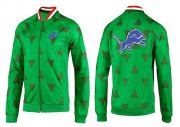 Wholesale Cheap NFL Detroit Lions Team Logo Jacket Green
