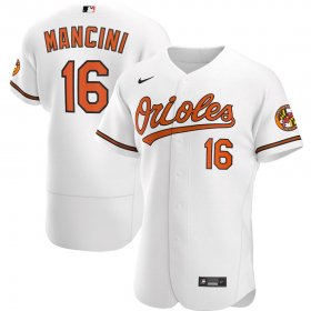 Wholesale Cheap Baltimore Orioles #16 Trey Mancini Men\'s Nike White Home 2020 Authentic Player MLB Jersey