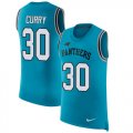 Wholesale Cheap Nike Panthers #30 Stephen Curry Blue Alternate Men's Stitched NFL Limited Rush Tank Top Jersey
