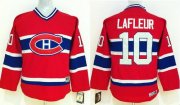 Wholesale Cheap Canadiens #10 Guy Lafleur Red CCM Throwback Stitched Youth NHL Jersey