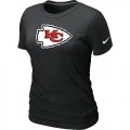 Wholesale Cheap Women's Nike Kansas City Chiefs Logo NFL T-Shirt Black