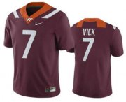 Wholesale Cheap Men's Virginia Tech Hokies #7 Michael Vick Maroon College Football Nike Jersey