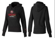 Wholesale Cheap Women's San Francisco 49ers Authentic Logo Pullover Hoodie Black