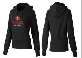 Wholesale Cheap Women\'s San Francisco 49ers Authentic Logo Pullover Hoodie Black
