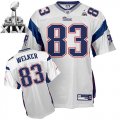 Wholesale Cheap Patriots #83 Wes Welker White Super Bowl XLVI Embroidered NFL Jersey