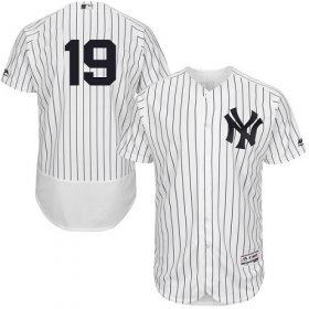 Wholesale Cheap Yankees #19 Masahiro Tanaka White Strip Flexbase Authentic Collection Stitched MLB Jersey