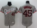 Wholesale Cheap White Sox #45 Michael Jordan Grey Flexbase Authentic Collection Cooperstown Stitched MLB Jersey