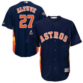 Wholesale Cheap Astros #27 Jose Altuve Navy Blue New Cool Base 2019 World Series Bound Stitched MLB Jersey