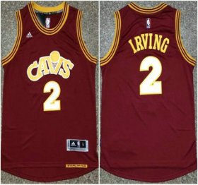 Wholesale Cheap Men\'s Cleveland Cavaliers #2 Kyrie Irving Revolution 30 Swingman 2015-16 Red Jersey