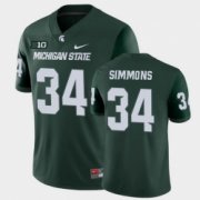 Wholesale Cheap Men Michigan State Spartans #34 Antjuan Simmons College Football Green Game Jersey