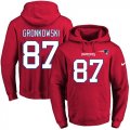 Wholesale Cheap Nike Patriots #87 Rob Gronkowski Red Name & Number Pullover NFL Hoodie