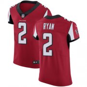 Wholesale Cheap Nike Falcons #2 Matt Ryan Red Team Color Men's Stitched NFL Vapor Untouchable Elite Jersey
