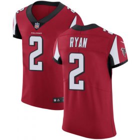 Wholesale Cheap Nike Falcons #2 Matt Ryan Red Team Color Men\'s Stitched NFL Vapor Untouchable Elite Jersey