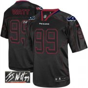 Wholesale Cheap Nike Texans #99 J.J. Watt Lights Out Black Men's Stitched NFL Elite Autographed Jersey